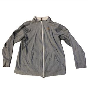 Adidas Gray Full Length Sweater Jacket Womens XL